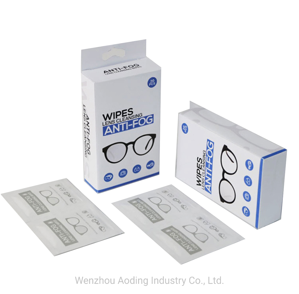60PCS Disposable Universal Eyeglasses Cleaning Wet Tissue Anti Fog Lens Wipes for Glasses