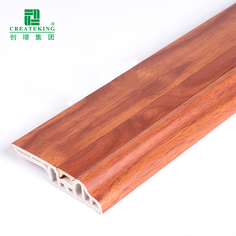China Factory Hot Selling Luxury 68*17mm Waterproof Nail-Hidden PVC Floor Skirting