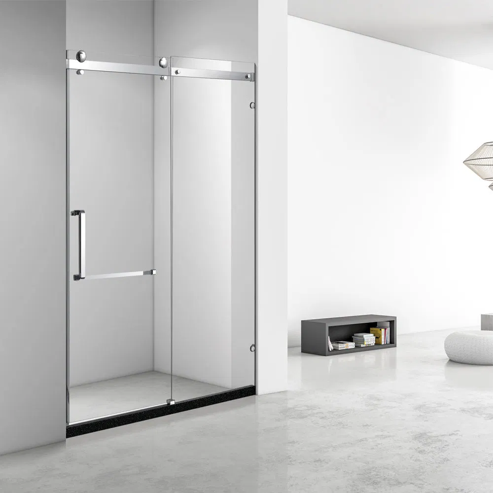 Project Hot Sale Simple Modern Tempered Glass Shower Room with Hinged Door