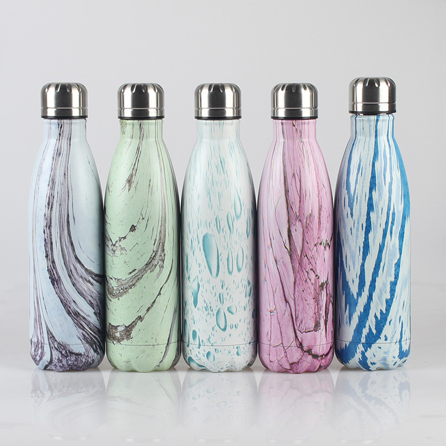 Double Wall Insulated Cola Shape Stainless Steel Sports Water Bottle BPA Free