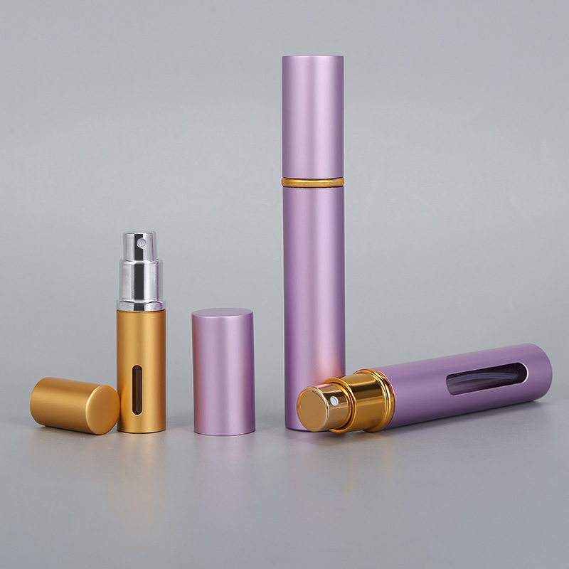 Fashion Empty 5ml Aluminum Atomizer Perfume Spray Bottle Travel Pocket Perfume Bottle