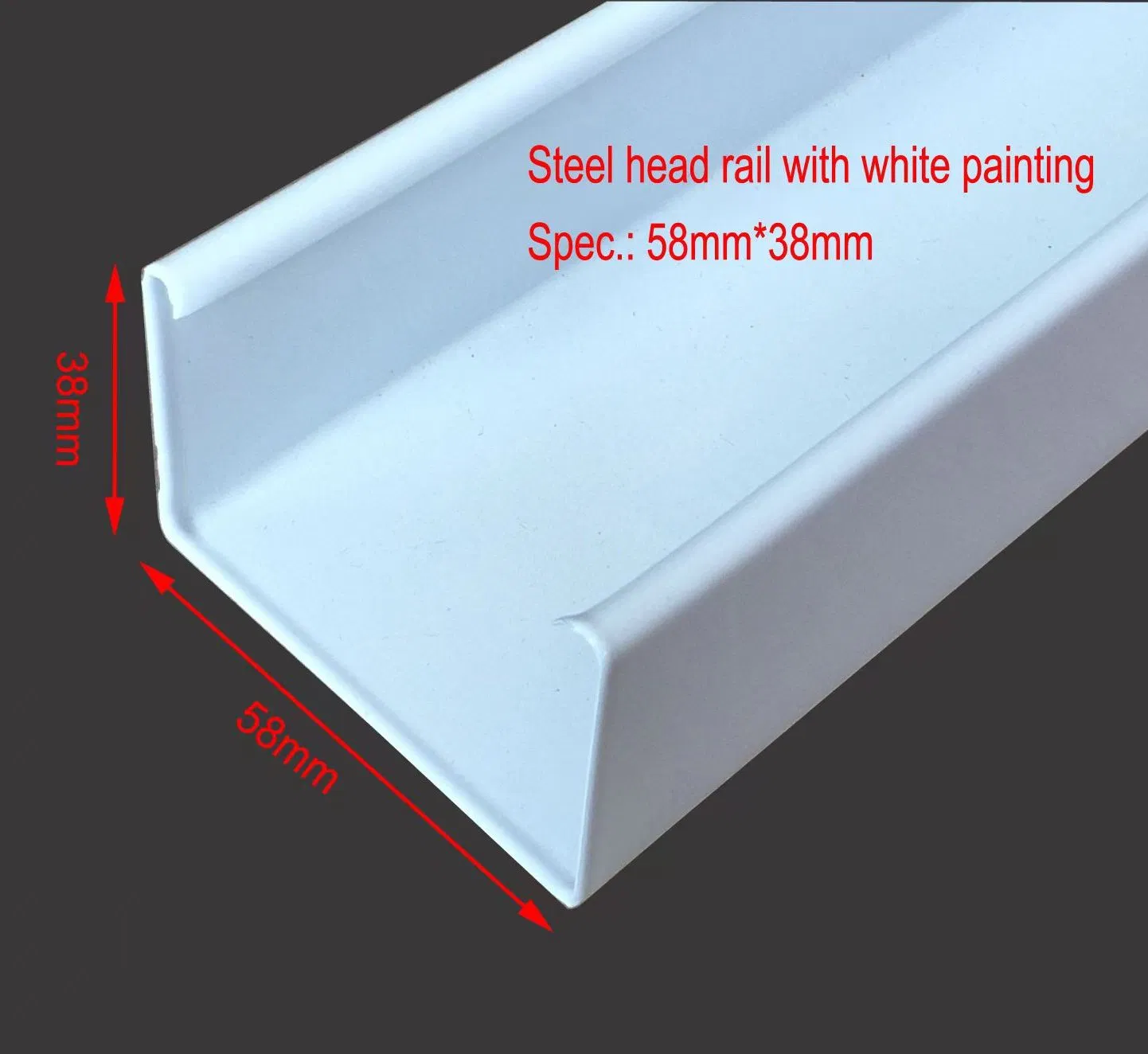 PVC Material Toprail Headrail for PVC Blinds