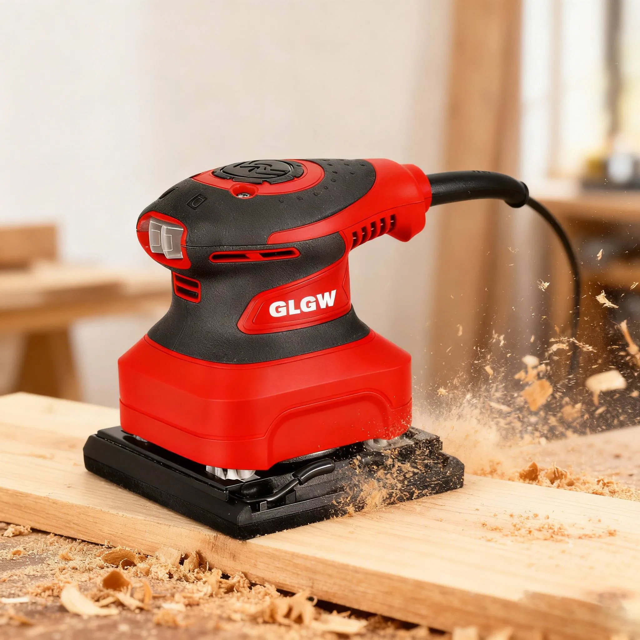 Glgw Professional 110*100mm Wood Metal Sanding Machine 260W Electric Detailing Palm Sander