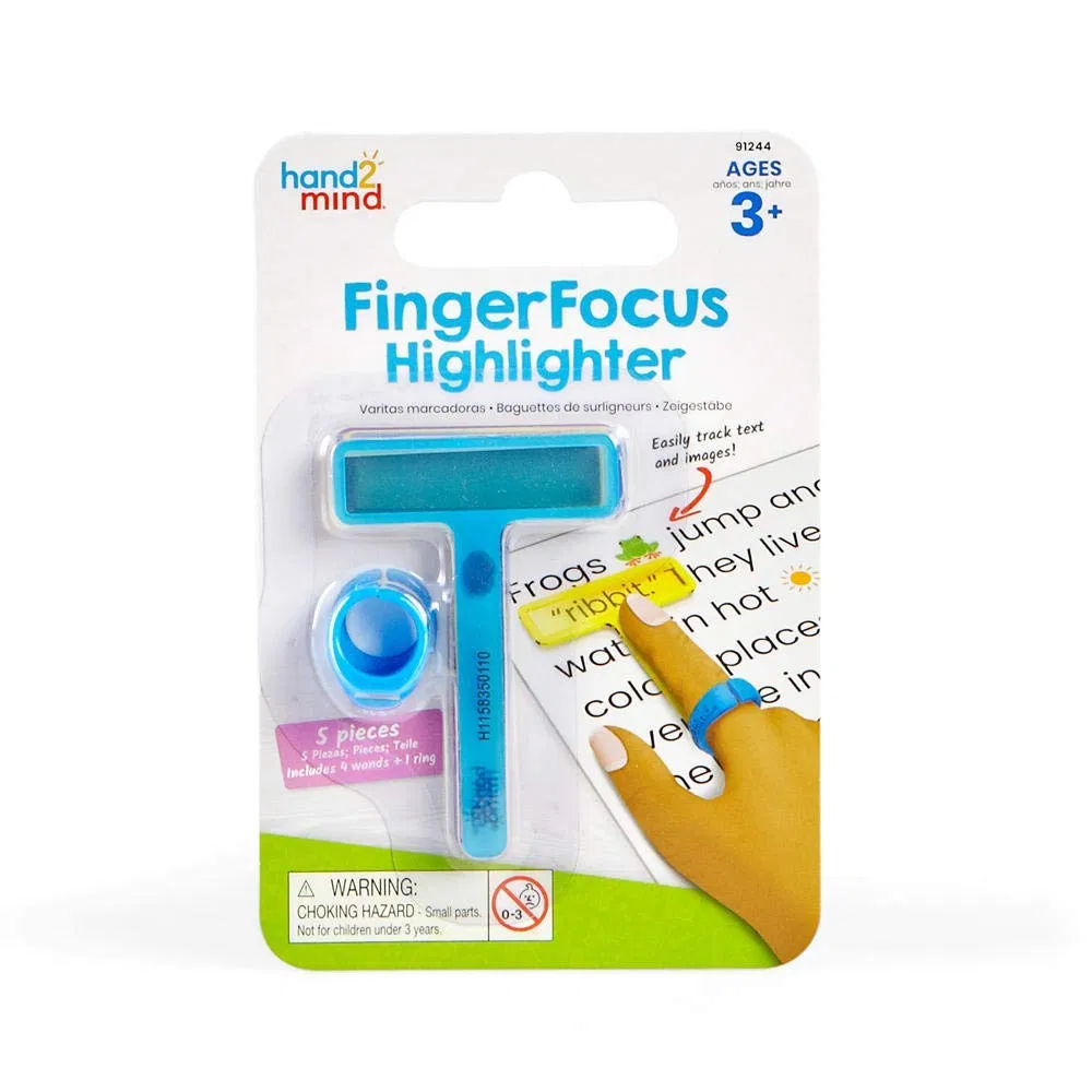 Finger Focus Highlighter,Guided Reading Strips,Reading Pointers for Kids,Dyslexia Tools for Kids,Adhd Tools,Special Education School Supplies,Teacher Classroom