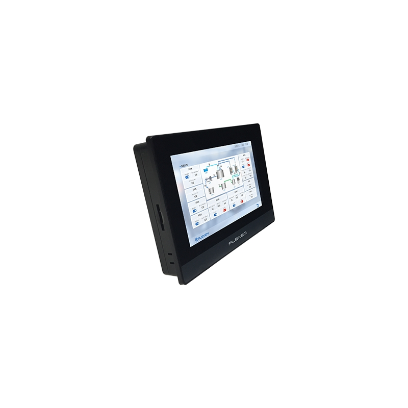 Flexem FE7070C HMI 7" resistive touchscreen gray plastic enclosure 800x480 resolution 24-bit colors enhances the touch-and-control experience for users