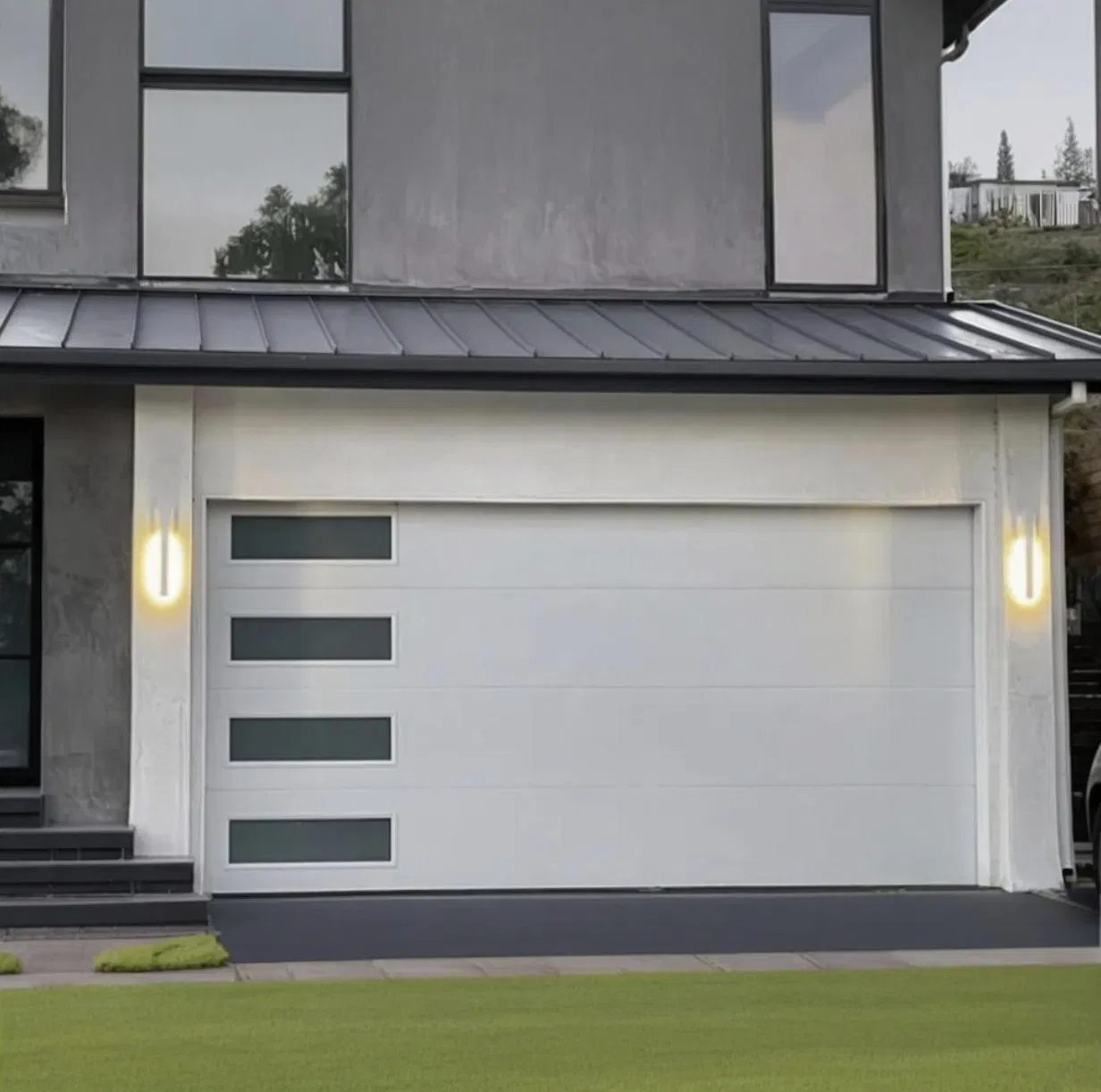 Modern Intelligent Panel Manufacturing Automatic Gate Residential Sectional Garage Doors for Residential