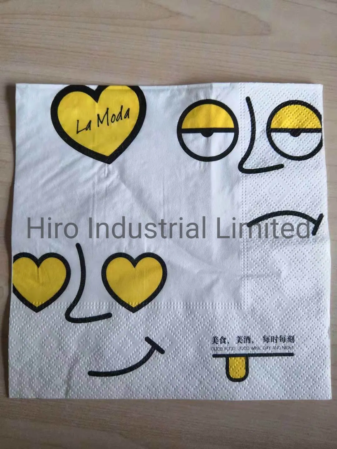 Customized Logo Full Printing Napkins with Pattern for Home and Restaurant Use