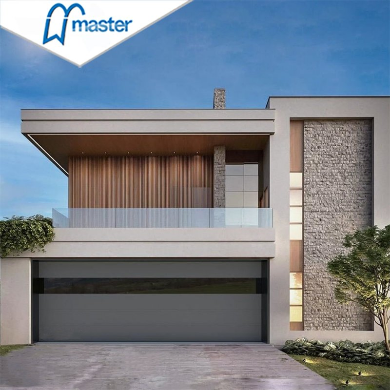 Frameless Glass Aluminum Garage Door with Insulation