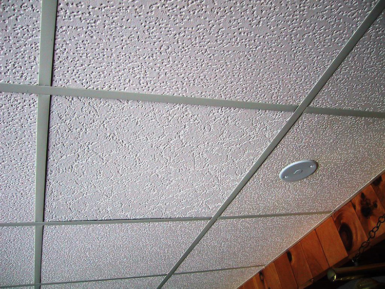 Decorative Vinyl Faced Gypsum Tiles with Heat Insulation Aluminum Foil Back