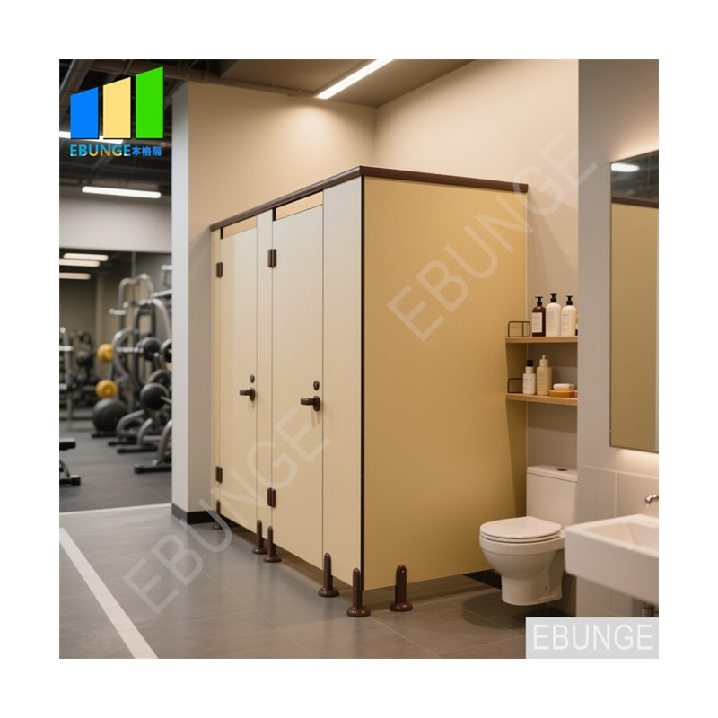 Public Toilet Partition HPL Compact Laminate Shower Cubicle for Gym