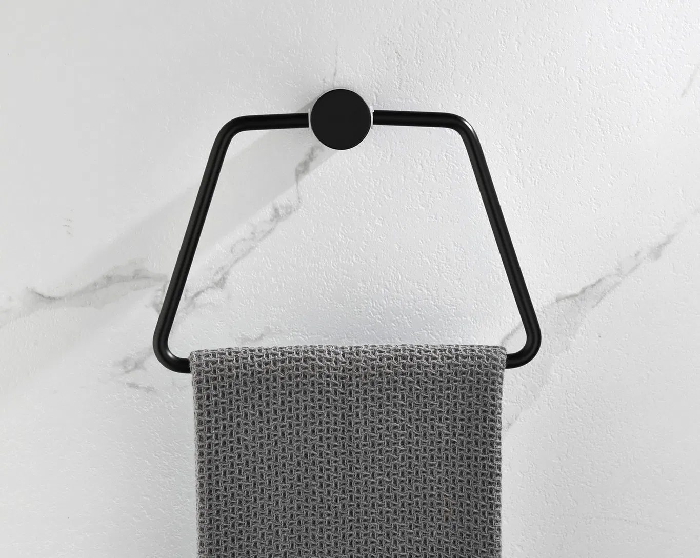 Набор полотенцедержателей матовый черный, настенный