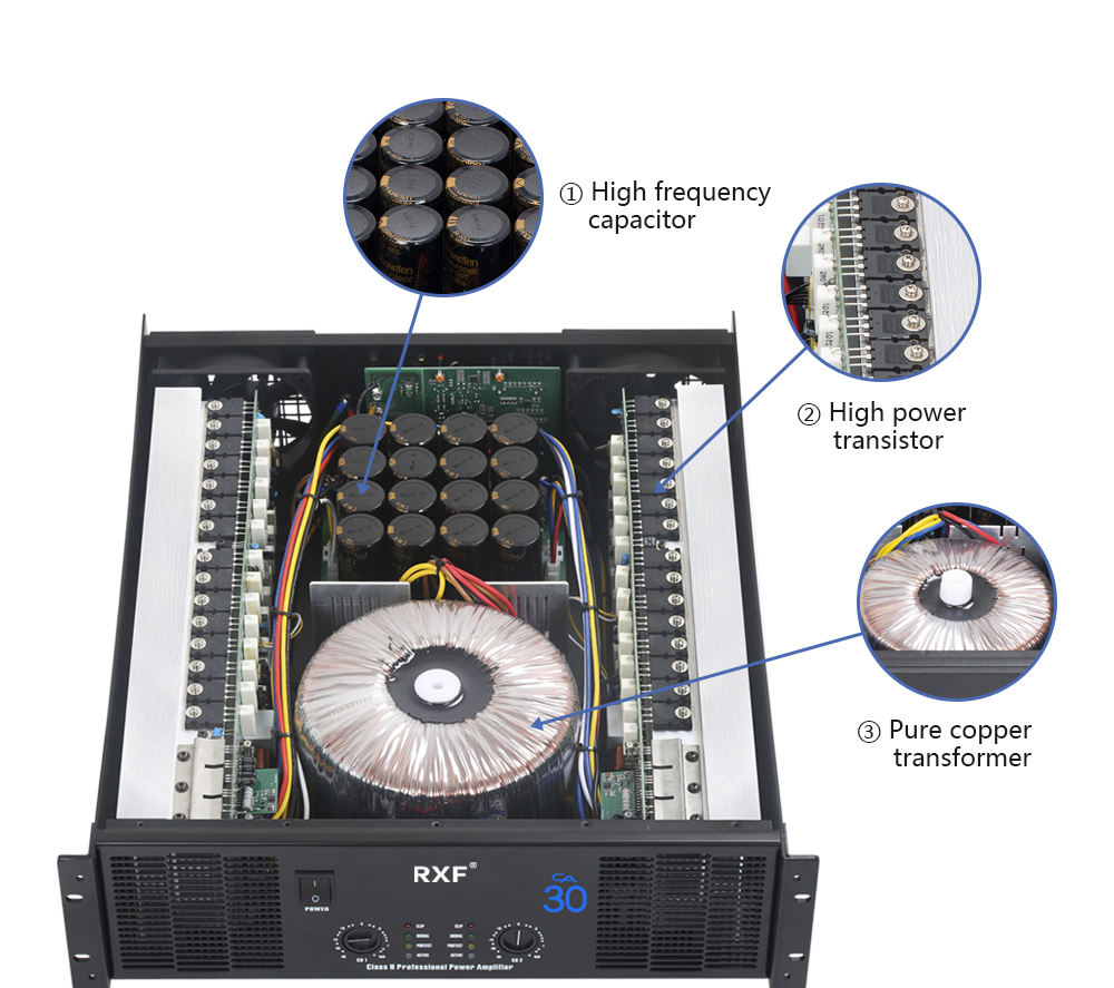 Ca4 350 Watts*2 Professional Audio Power Amplifier for KTV System Power Amplifier