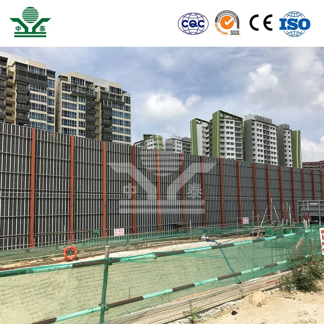 Zhongtai Sound Noise Barrier Netting China Wholesalers Interior Sound Wall Construction 5+5 Tempered Glass Material Construction Site Sound Barrier