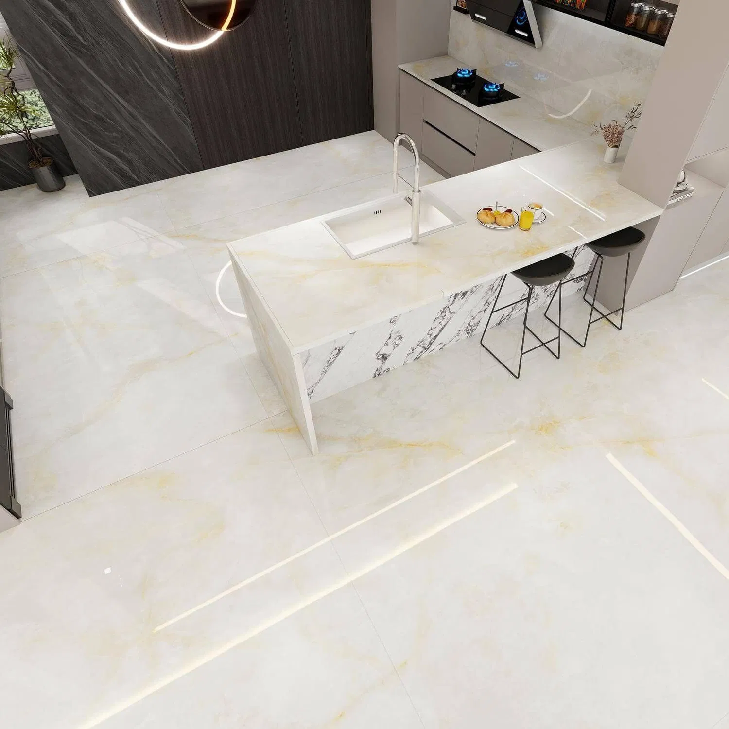 Waterproof Sintered Stone Marble Porcelain Tiles1200*2400mm Flooring Wall Tiles for Bathroom Shower Walls and Floors