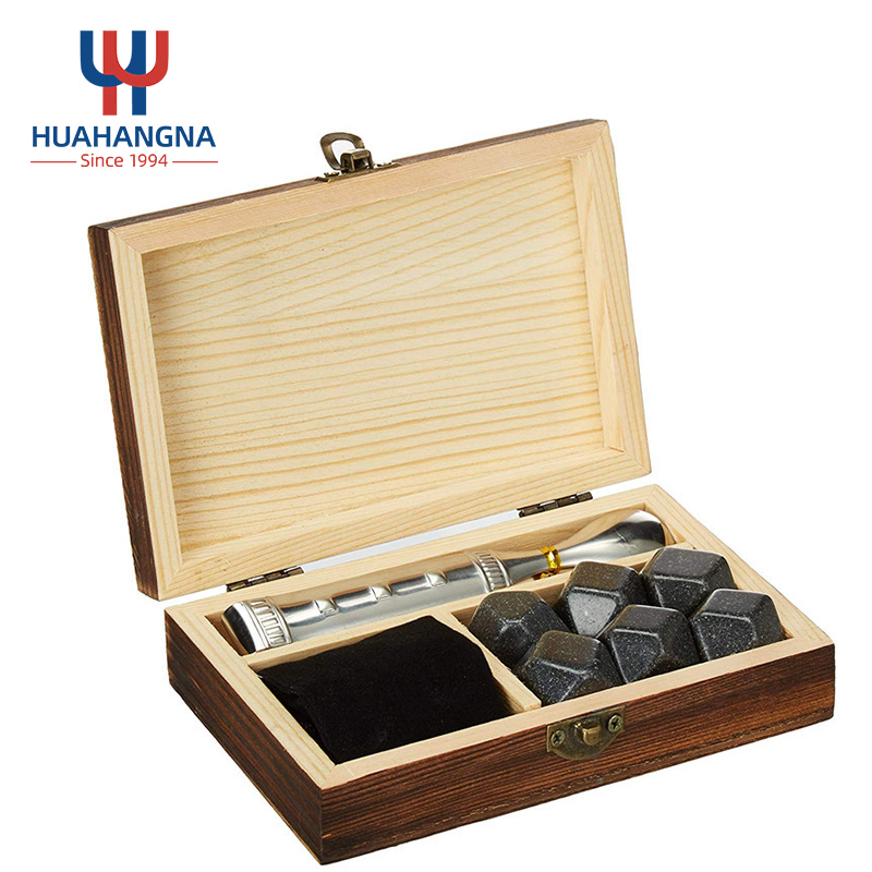 Камни для виски в деревянной коробке, набор для охлаждения