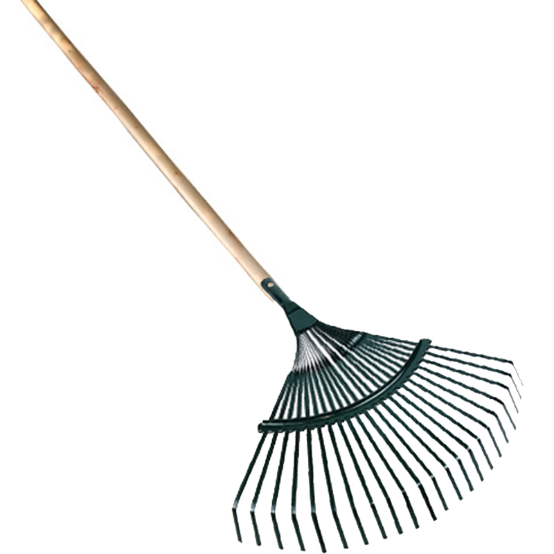 Hautine R121 Type Adjustable Lawn Rake with 22 Teeth Chromed