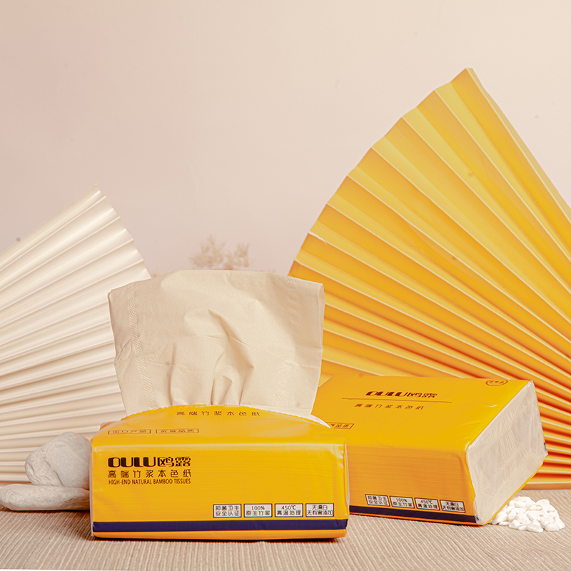 No Fragrance Three-Layer Thickening Portable Tissues The Bamboo Fiber Box Facial Tissue Paper