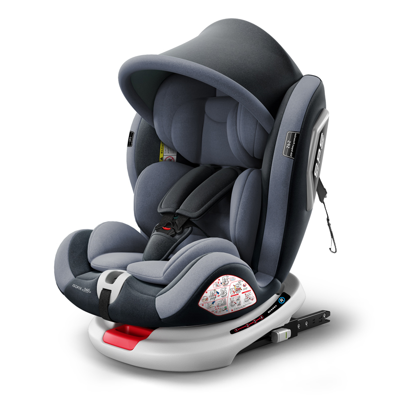 360-Degree Swivel Child Safety Car Seat for Ages 0 to 12