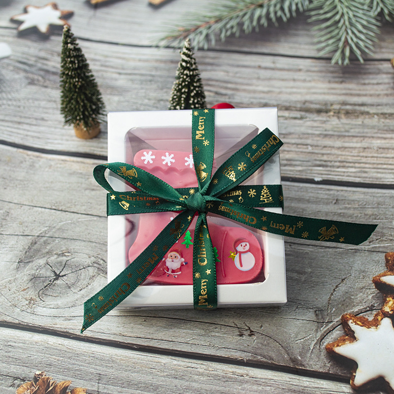 Exquisite Handmade Christmas Soap Gift Set with Elegant Designs