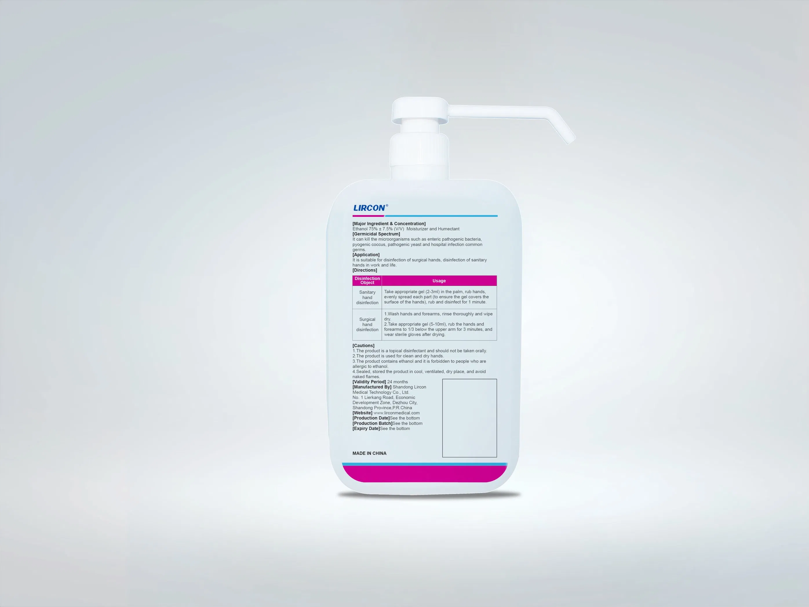 Antibacterial 99.9% Efficient 75% Alcohol Hand Sanitizer Gel