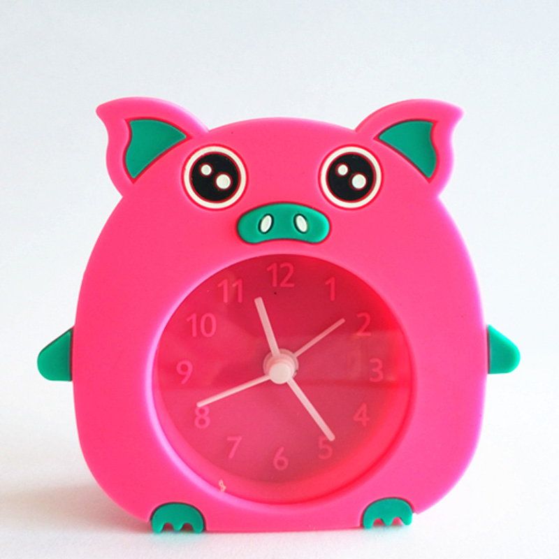 Cute Animal Shape Alarm Clock Accessories Silicone Factory Custom