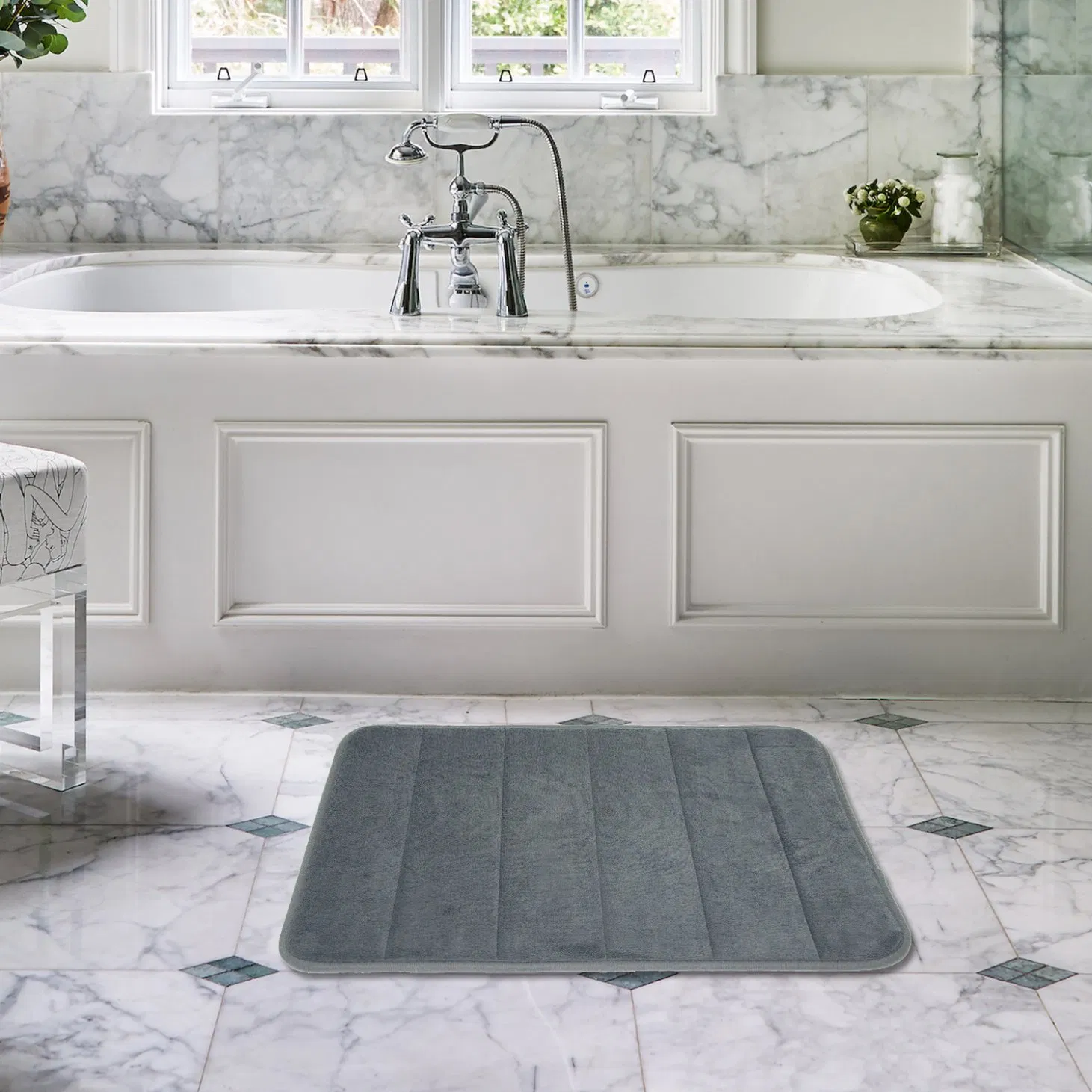 Indoor Doormat, Odor-Free Door Mat, Non Slip Door Mats Absorbent Resist Dirt Entrance Inside Floor Mats for Entryway Washable