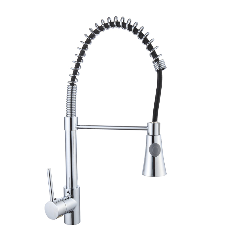 Chrome Kitchen Faucets Brass Faucets for Kitchen Sink Single Lever Mixers Tap Hot Cold Water Kitchen Mixer