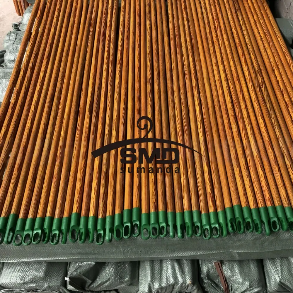 Wood PVC Coated Broomsticks Wooden Mop Handle