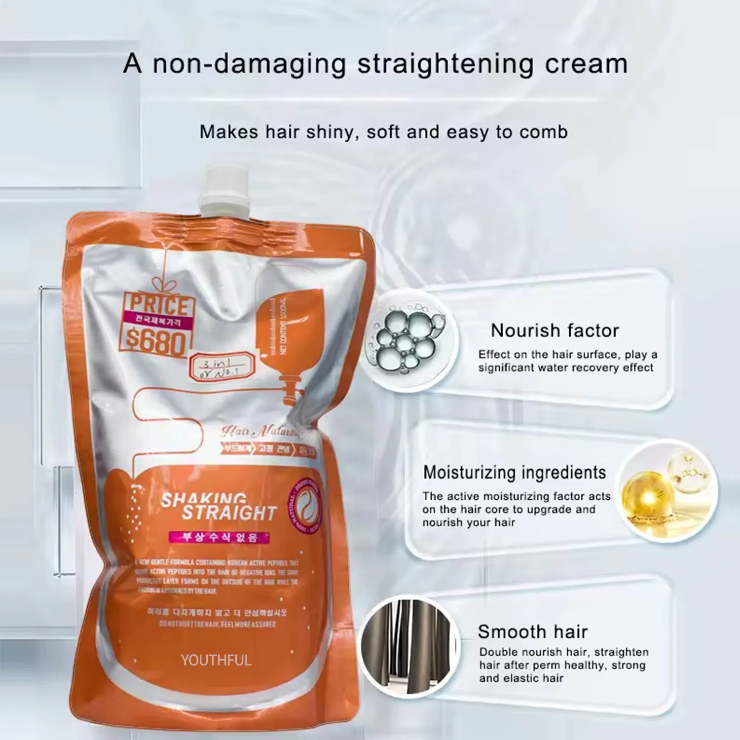 Professional Hair Rebonding Treatment Cream for Silky Straight Locks