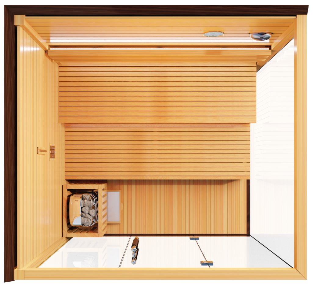 Сауна с печью и турмалином Hemlock, 6-8 человек