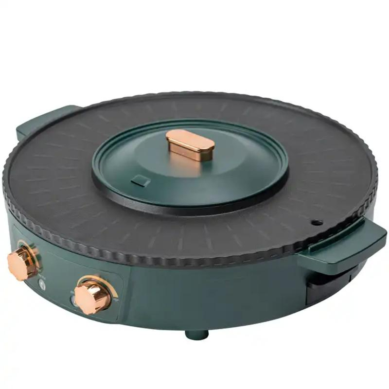 Wholesale Multifunctional Non-Stick Smokeless BBQ 2 in 1 Electric Hot Pot Grill Electric Skillet