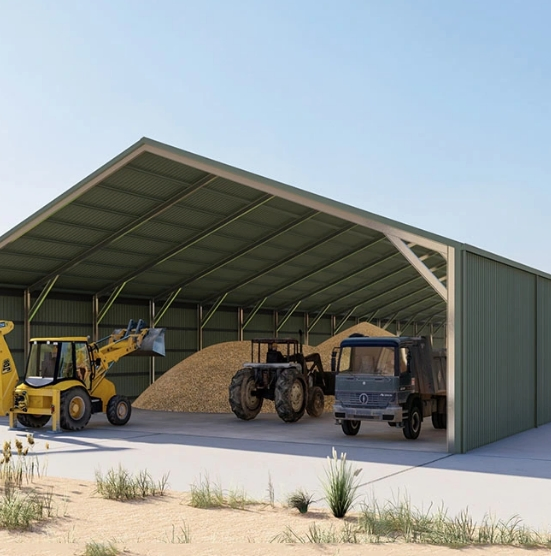 Poultry Steel Structure Prefabricated Farm Warehouse Kennel Hay Shed