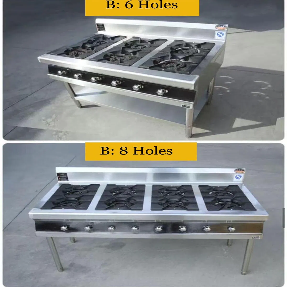 High Quality Cooking Appliance Best Commercial Popular Chefs 6 Burner Stainless Steel Gas Stove Top