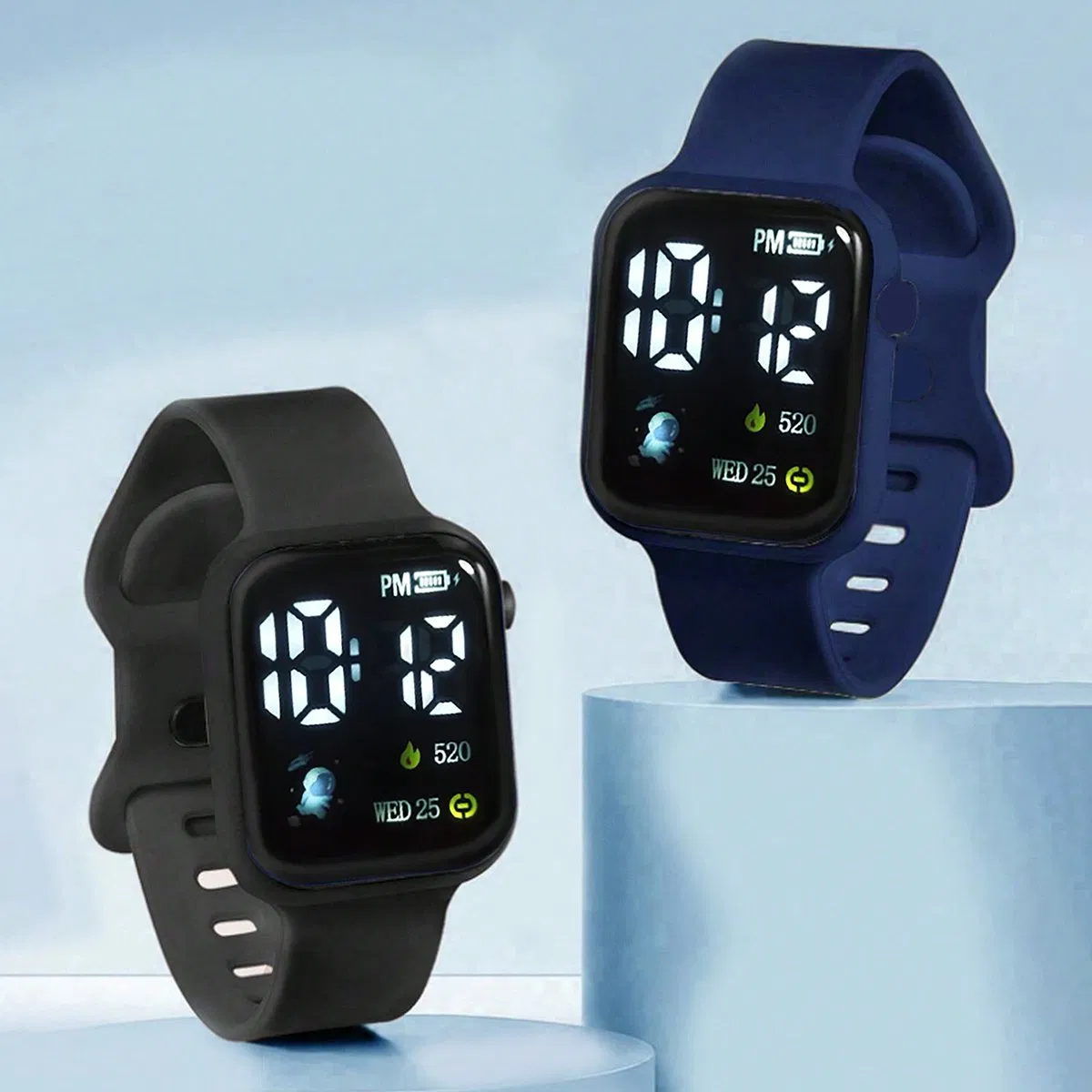 Two Color Child Gift Watch Set Astronaut Catoon Cute