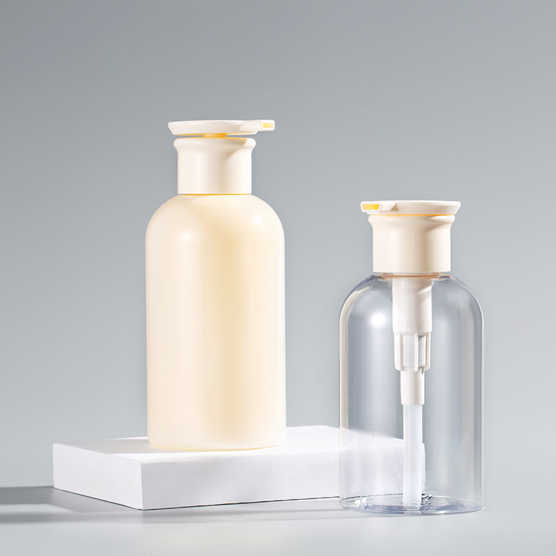 300ml/350ml Skin Care Package Pet Plastic Press Body Emulsion Bottle Printable Logo Hand Wash Shower Bottle
