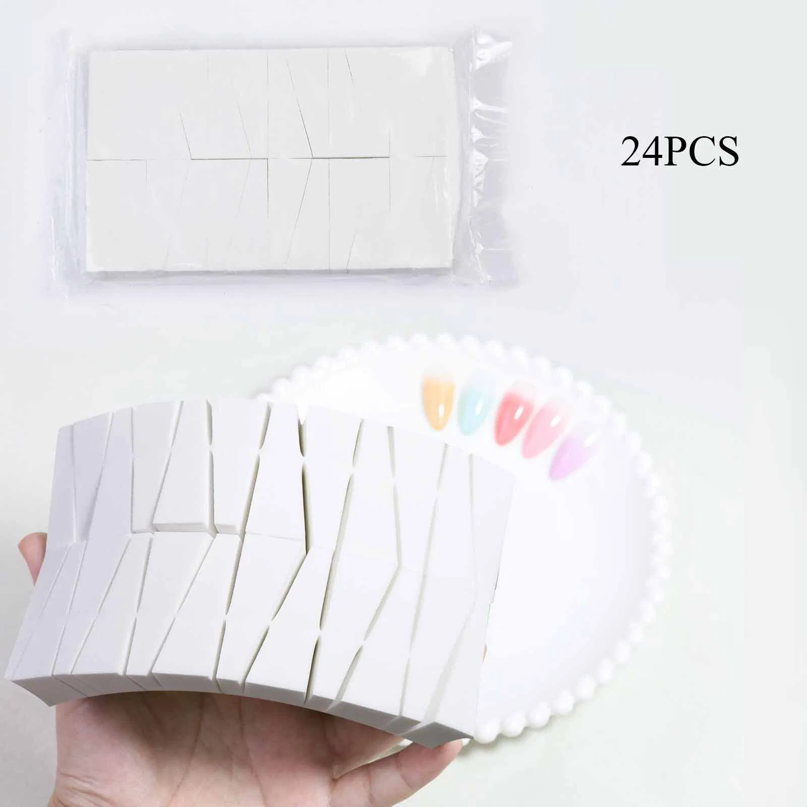 Professional 24PCS/Bag Mini Nail Art Files Sanding Grit Manicure Sponge Nail Tools