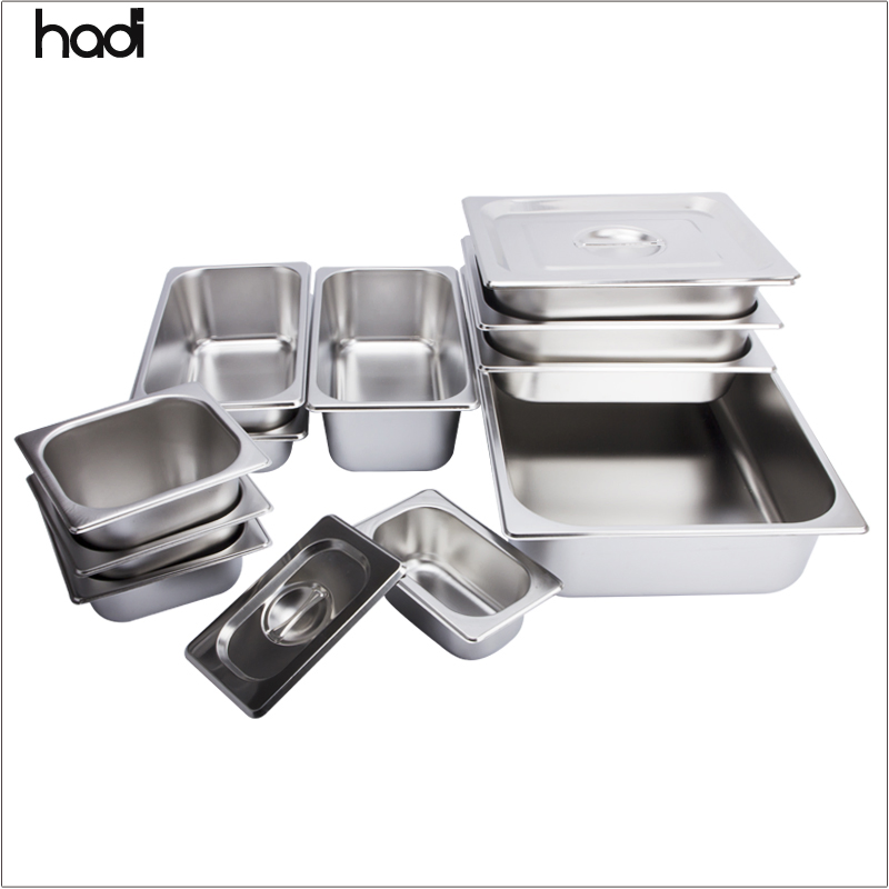 All Size Available High Quality Food Grade Chafing Pan Insert Stainless Steel Gastronorm Food Container Gn Pan Food Cases S/S Gn Pan with Lid