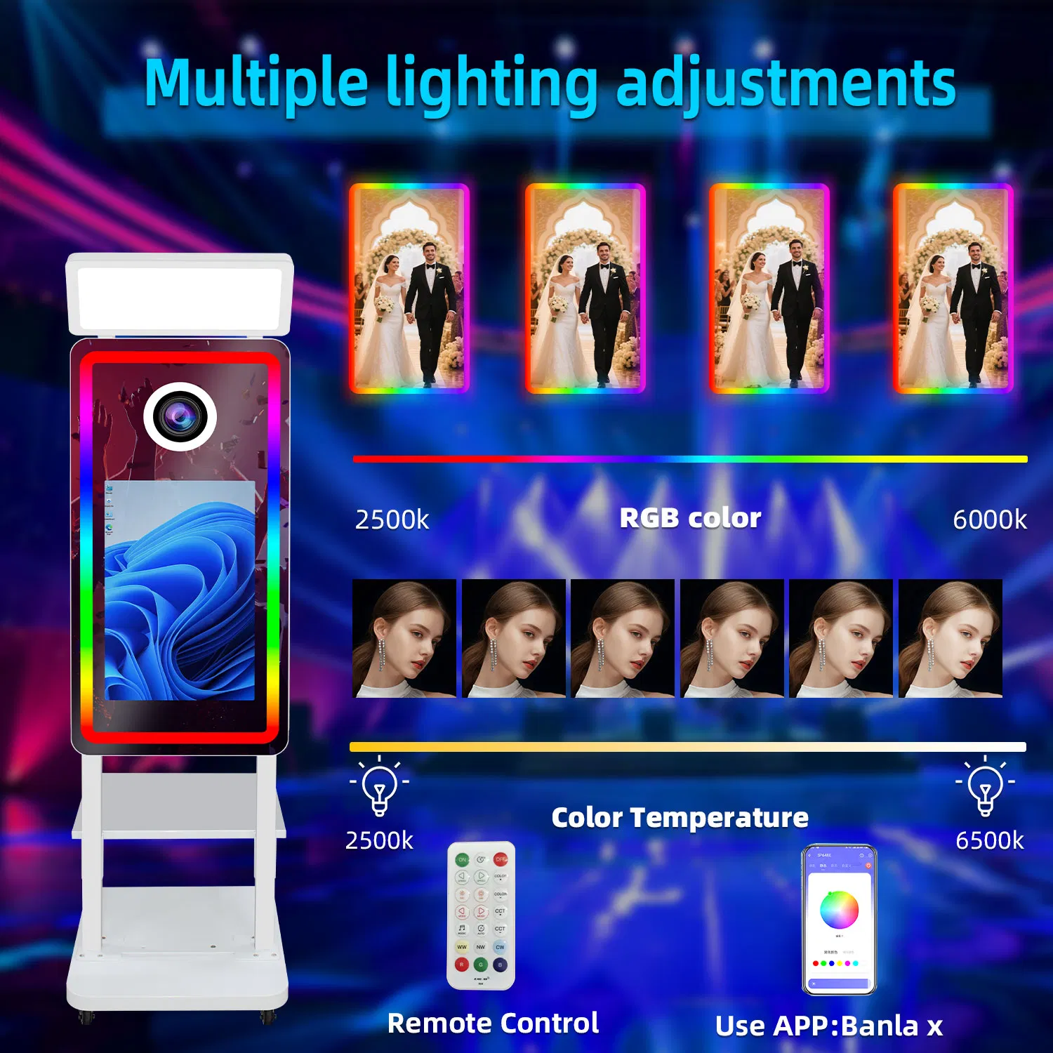 Волшебное зеркало-фотобудка Square Light для мероприятий