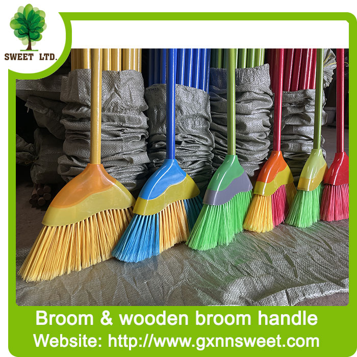 High Quality Angle Broom with Wooden Stick