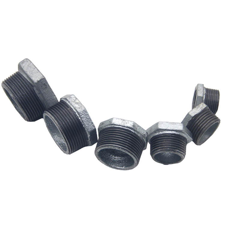 China Sale NPT Thread Malleable Iron Pipe Fitting Reducing Bushing 3/4*1/2 Inch Male and Female Bushing