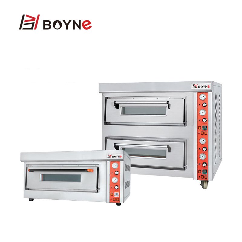 Stainless Steel Commercial Gas Two Deck Pizza Baking Oven