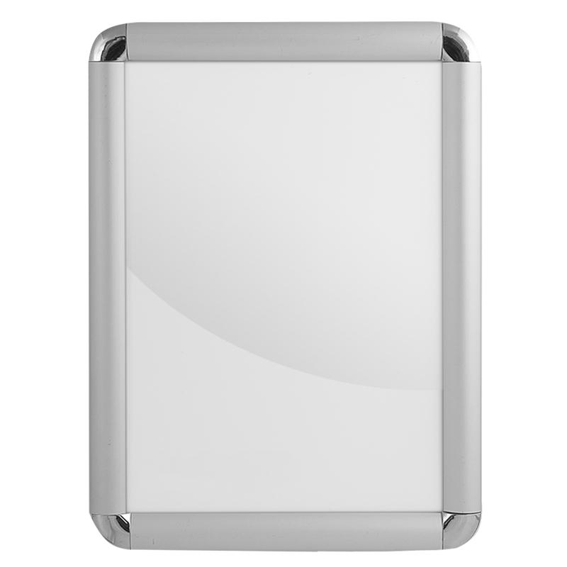 25mm Profile Silver Round Corner Snap Frame