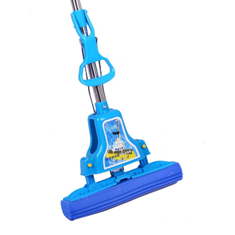 Folded Rubber Cotton Mop Sponge Big Shell Bucket Towing Squeeze Water Stainless Steel Mop