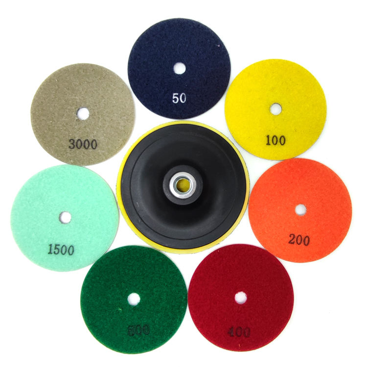 3 Step Polishing Pads Stone Granite Concrete Wet Granite Marble Abrasive Disc
