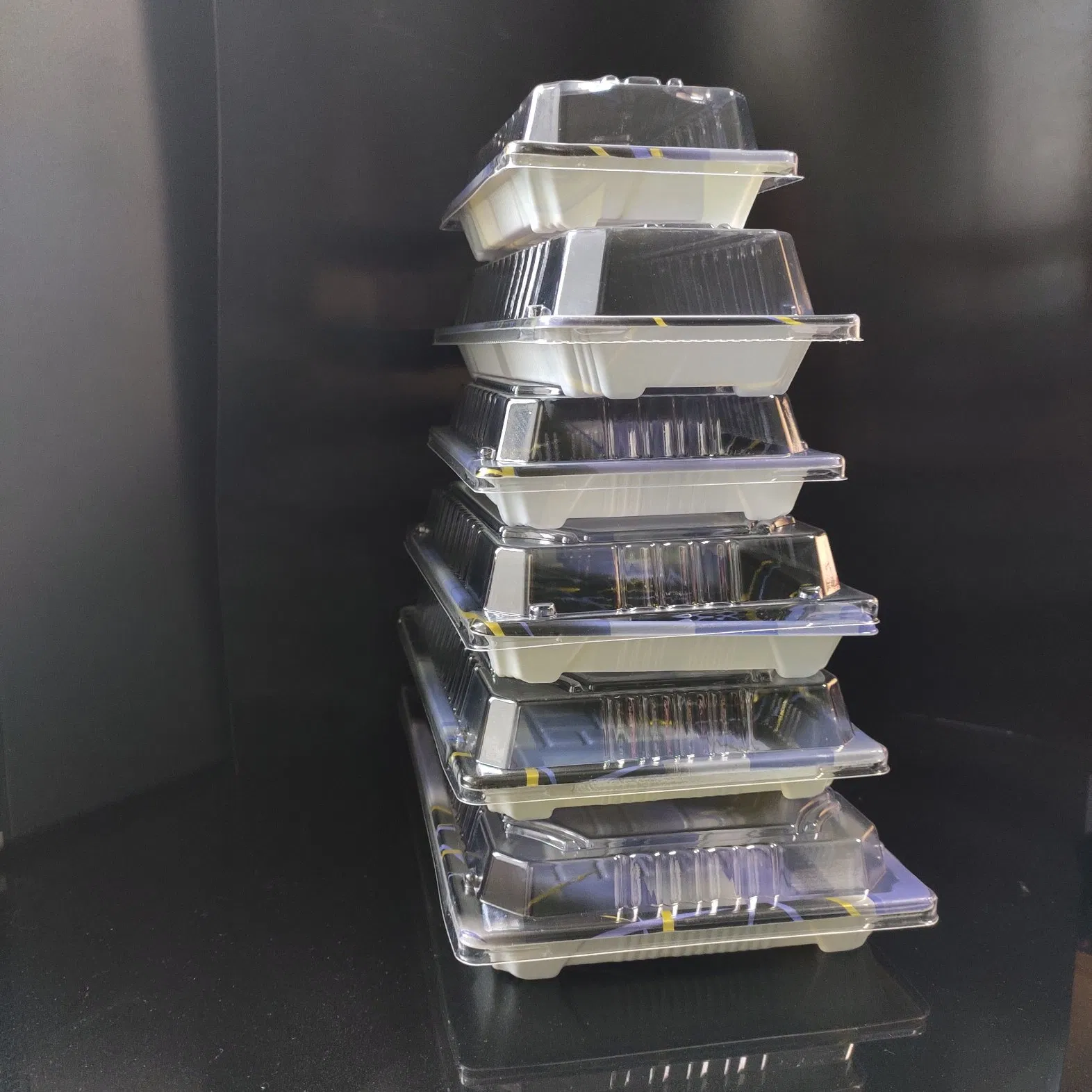 Disposable Plastic Prepared Food Sushi Packaging Container Tray