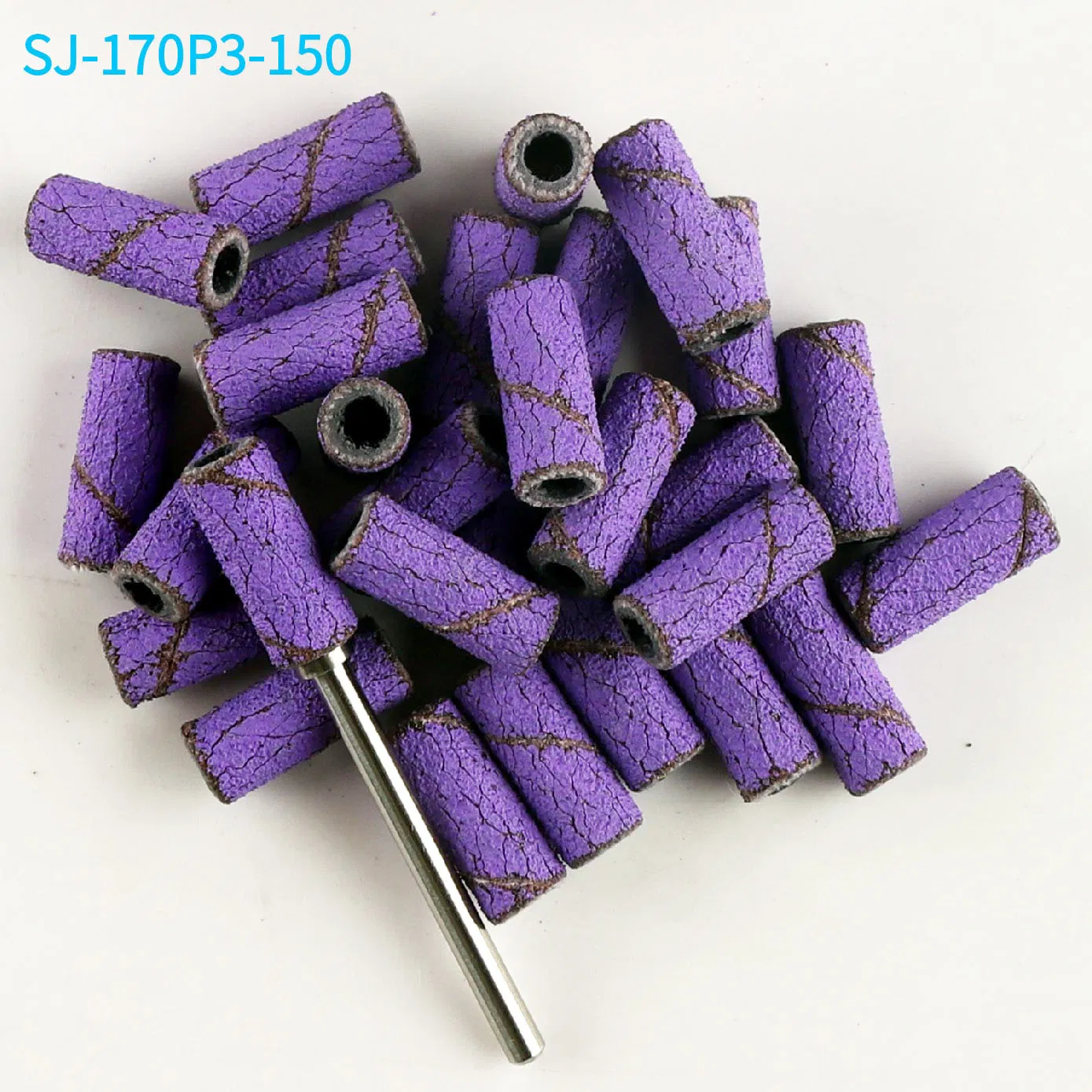 80 Grit 150 Grit 240 Grit Purple Abrasive Small Mini Size 3mm Nail Sanding Band Tip