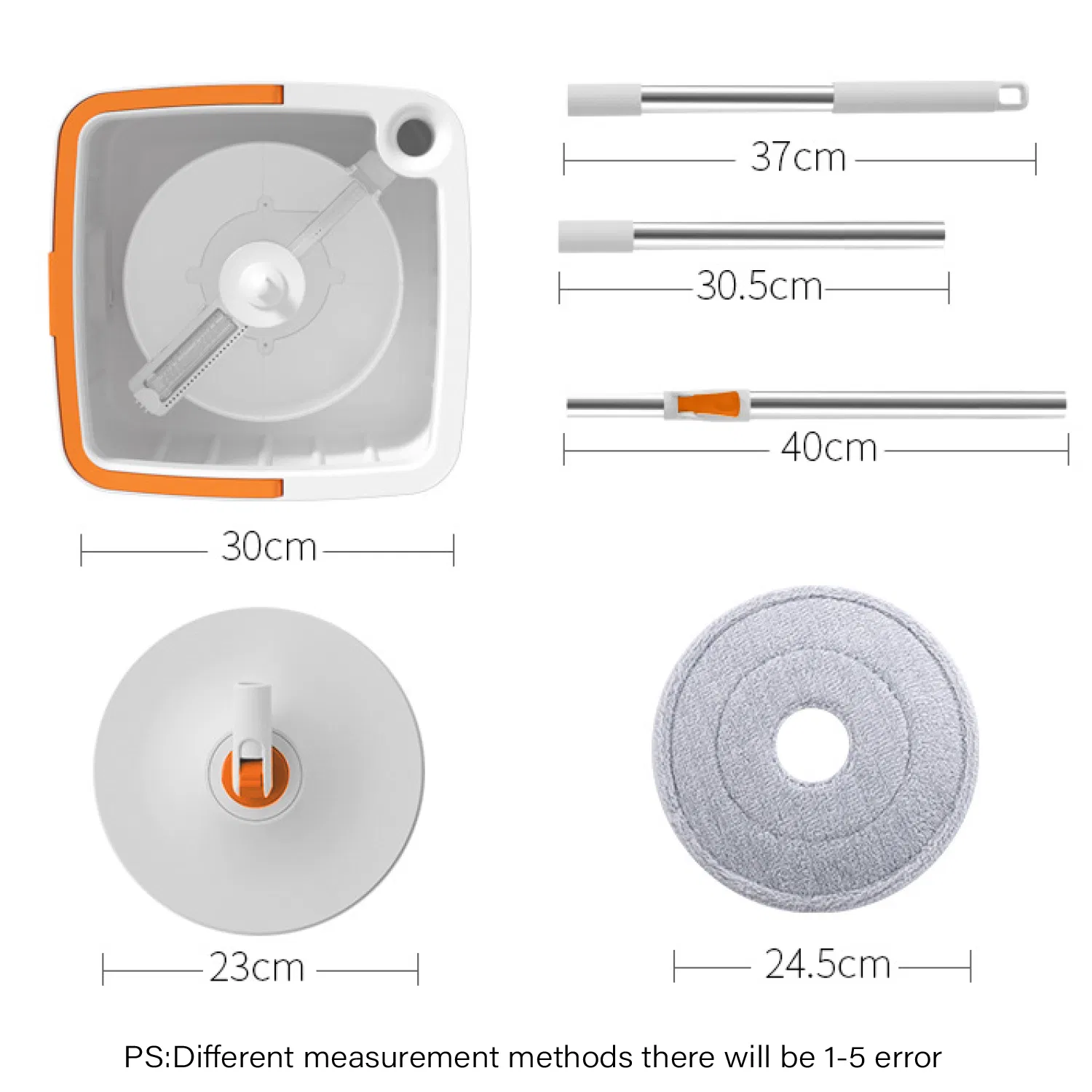 Household Cleaning Wholesale Microfiber 360 Water Squeeze Mop with Bucket