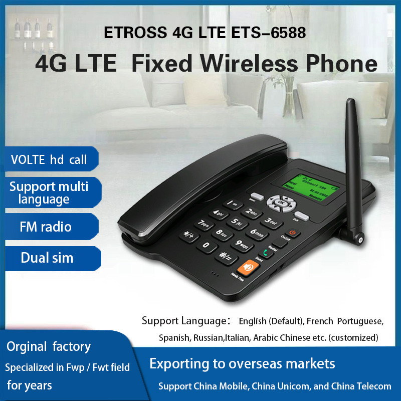 4G LTE 2 SIM Card Desktop Fixed Wireless Phone