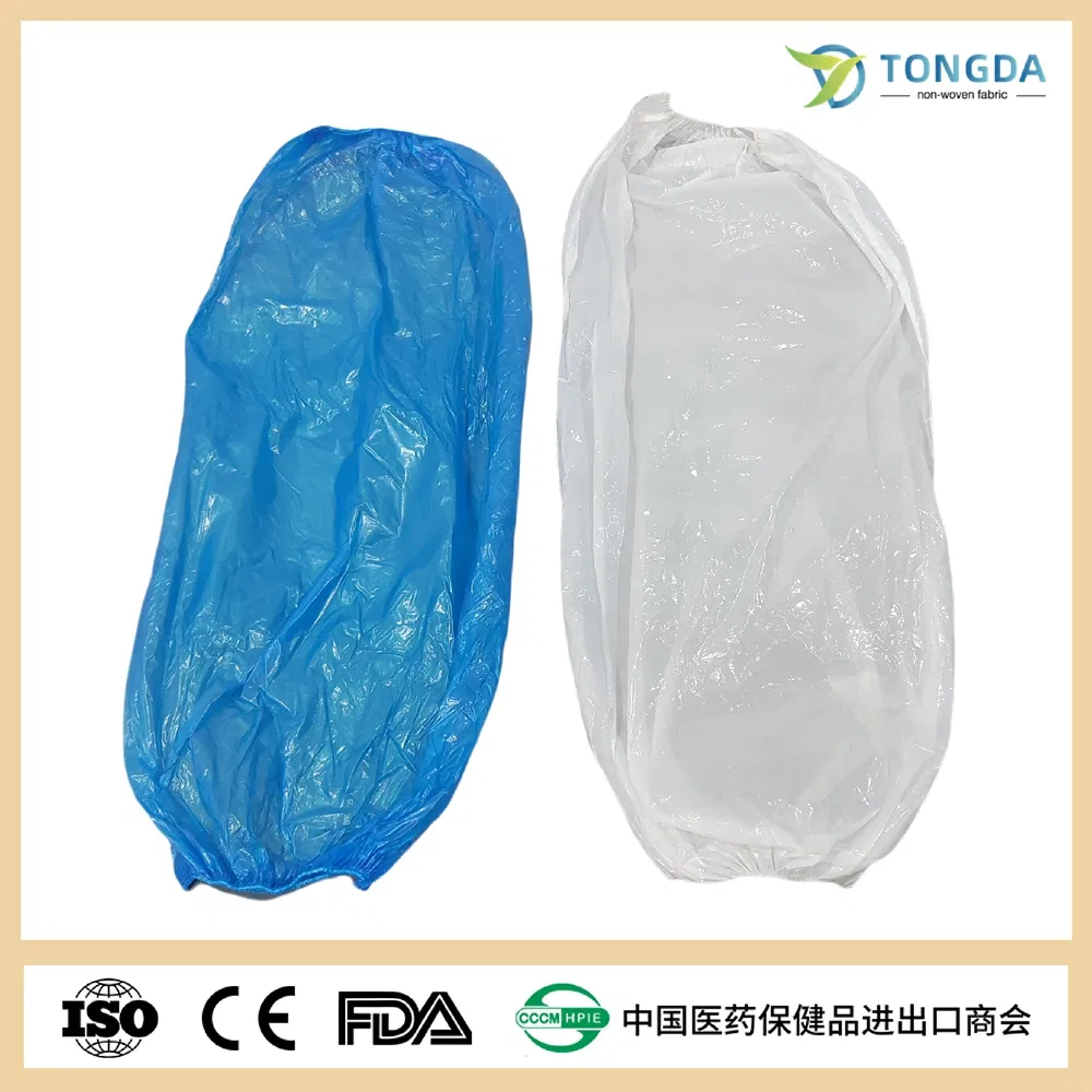Wholesale machine made Disposable PE Sleeve Cover with Elastic disposable oversleeves