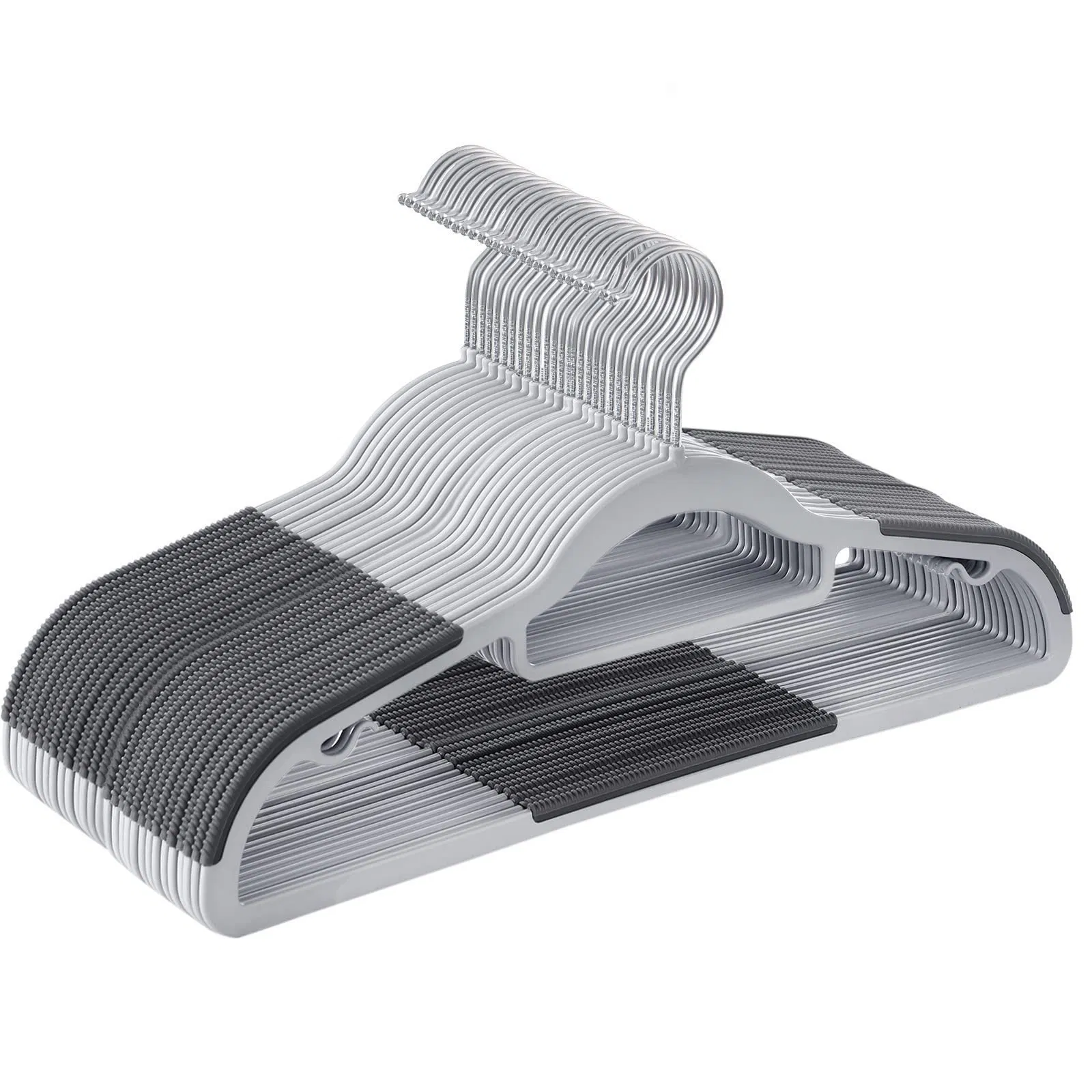 30 Pack Coat Heavy-Duty Plastic Clothes Hangers Non-Slip Design Space-Saving 360 Swivel